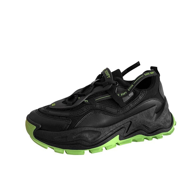 New Fashion Mens Shoes Spring Korean Retro Daddy Shoes Fashion Running Shoes Leisure Thick Soled Shoes