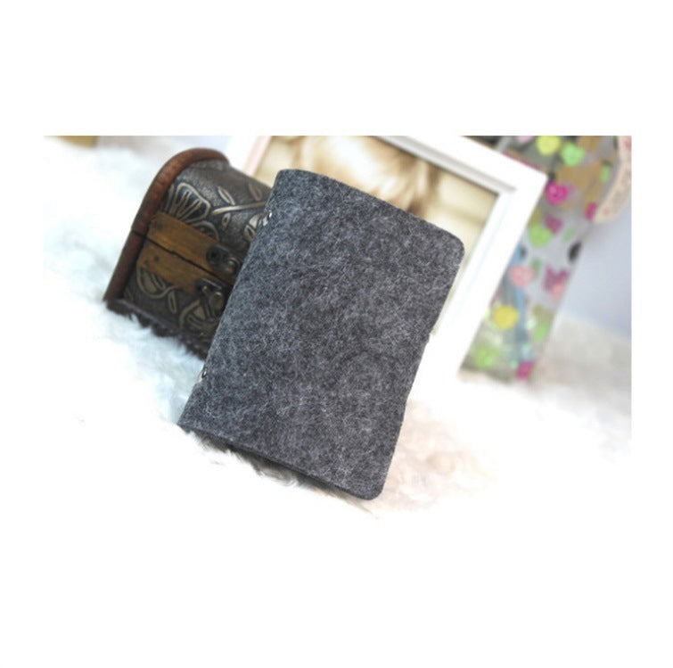 T Korean Version Of Creative Retro Wool Felt 24 Ladies Multi-Card Card Holder Bus Bank Card Holder