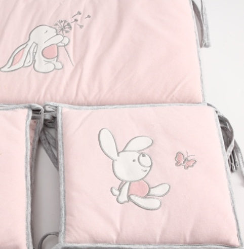 Bunny Bed Fence Knitted Pink Baby Products