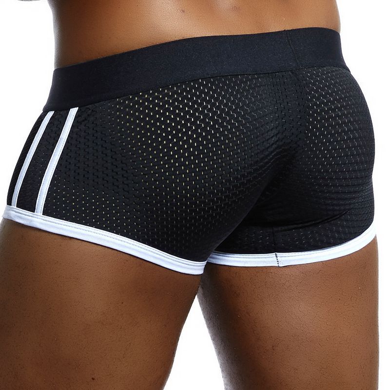 JOCKMAIL Brand Underwear Boxer Men Breathable Mesh Men's Boxers Male Underpants Sexy Gay penis pouch Panties Mens Trunks Pant