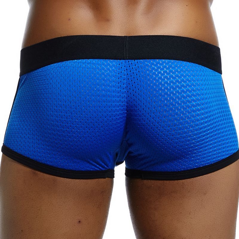 JOCKMAIL Brand Underwear Boxer Men Breathable Mesh Men's Boxers Male Underpants Sexy Gay penis pouch Panties Mens Trunks Pant