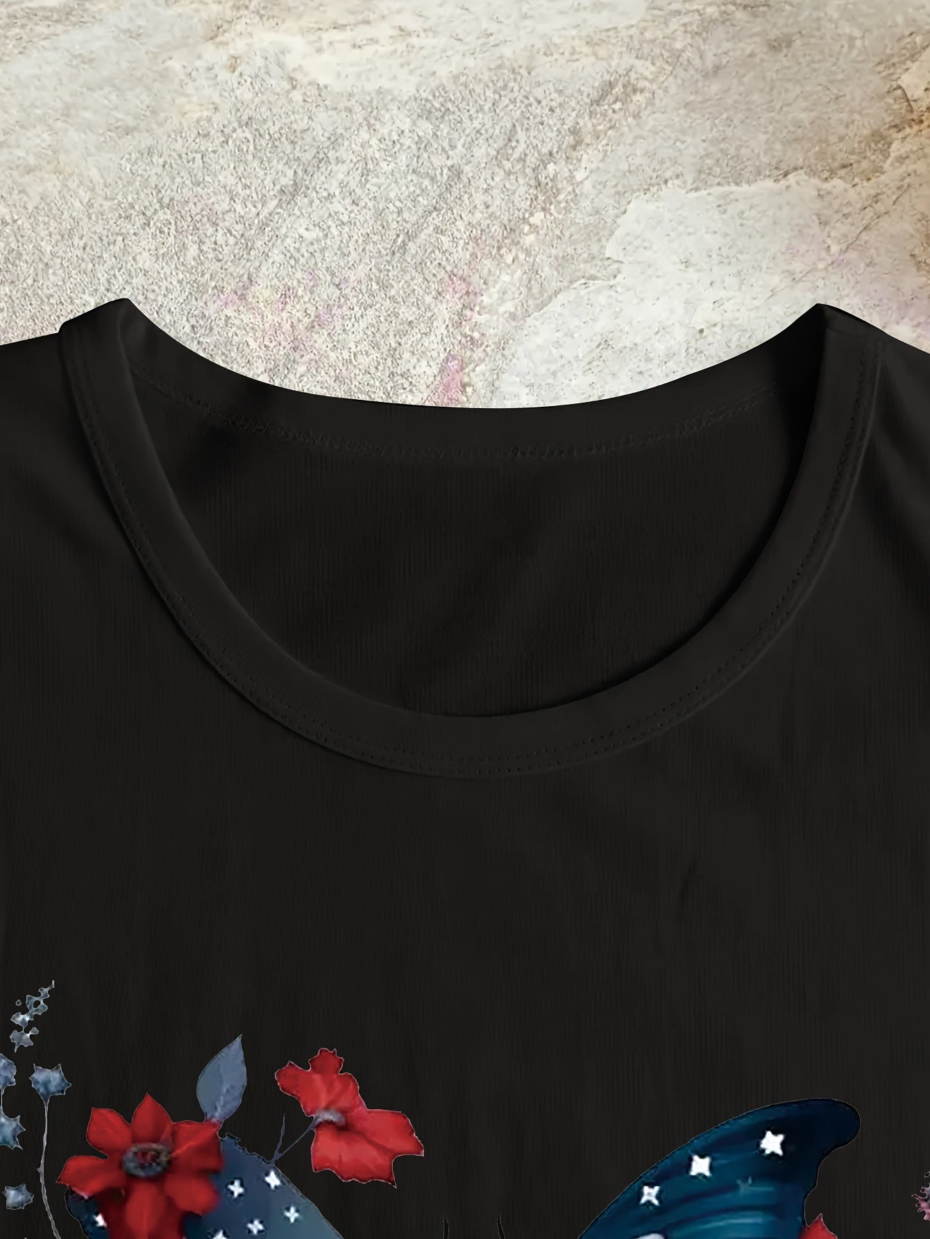 Fluttering Butterfly Print Womens T-Shirt