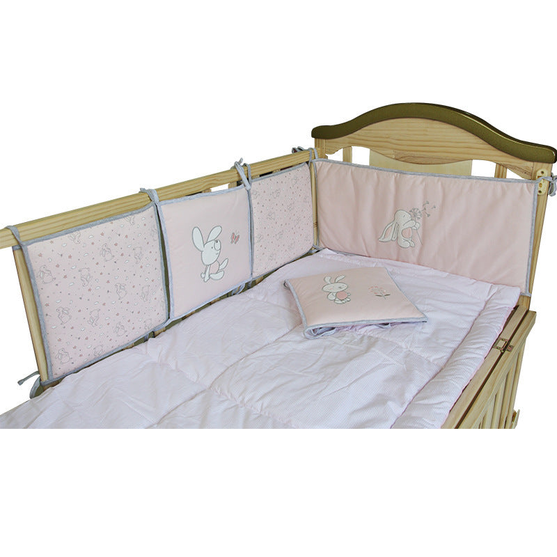 Bunny Bed Fence Knitted Pink Baby Products