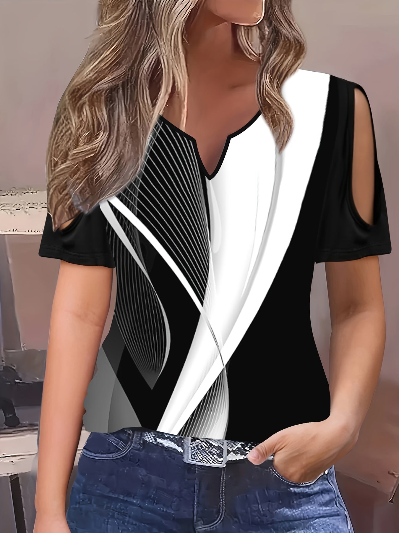 Geo Print Womens T-Shirt