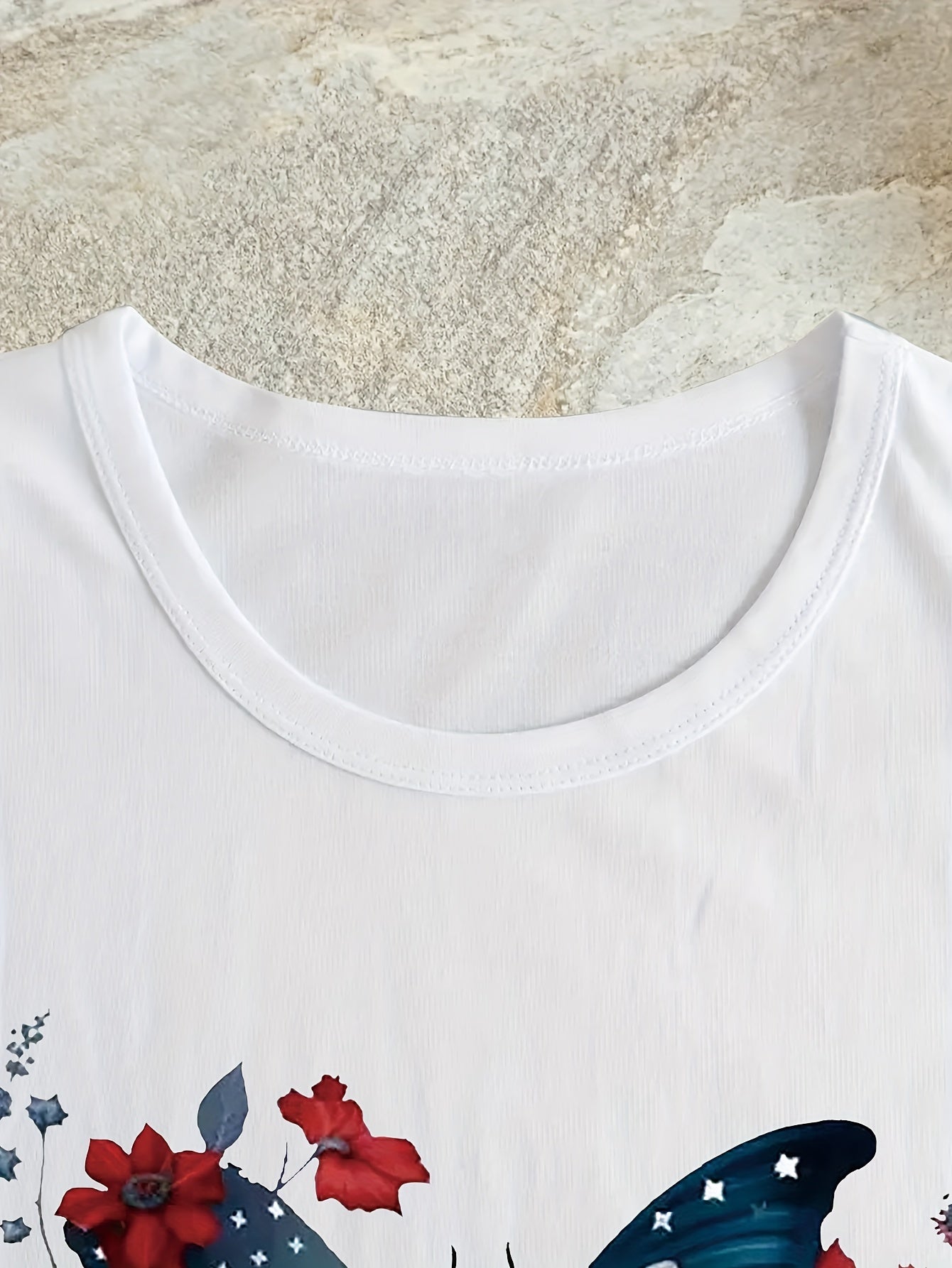 Fluttering Butterfly Print Womens T-Shirt