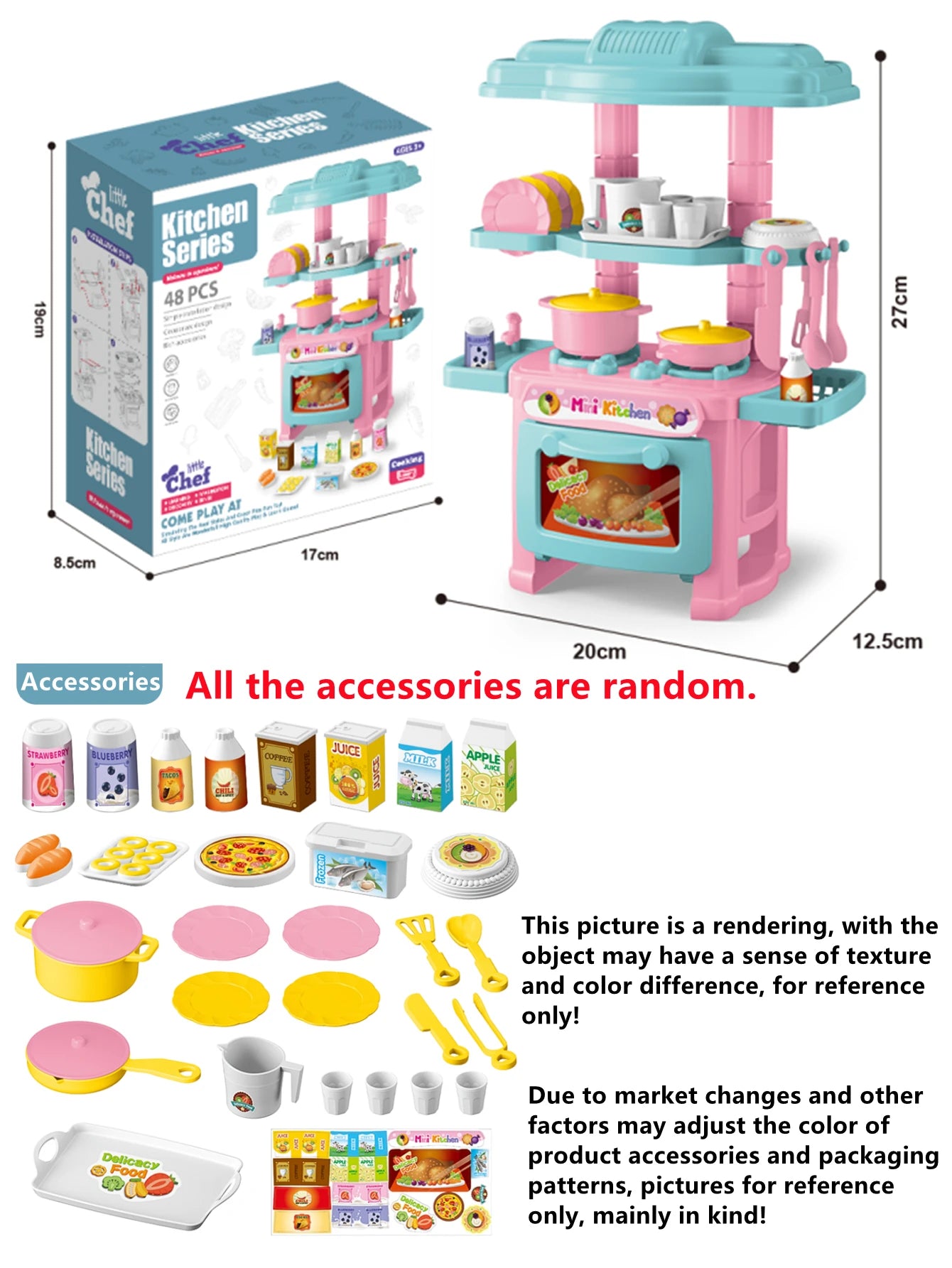 Kitchen Playset Toys, 2 Color