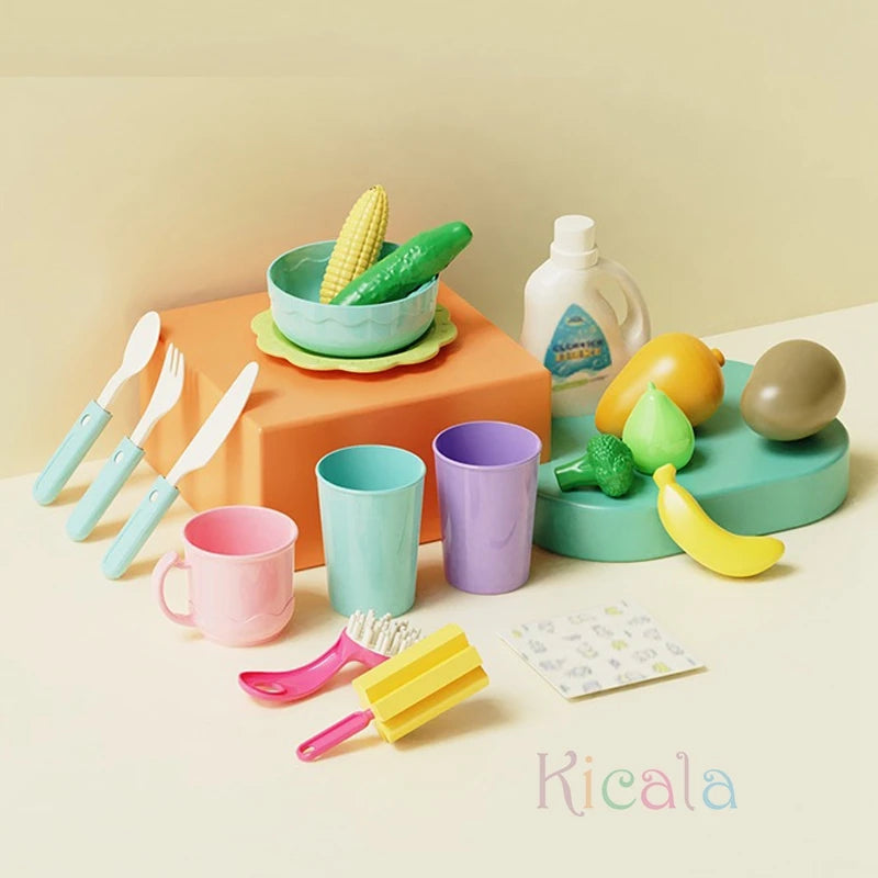 Kids Kitchen Sink Toys Electric Dishwasher