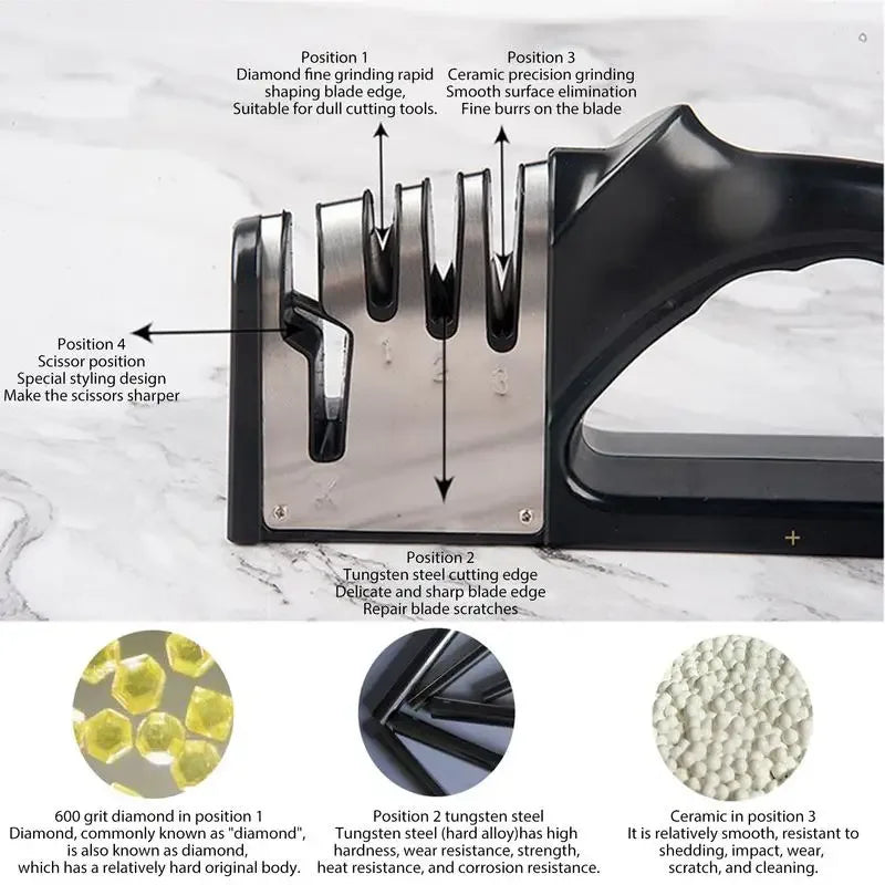 Kitchen 4 Segment Knife Sharpener