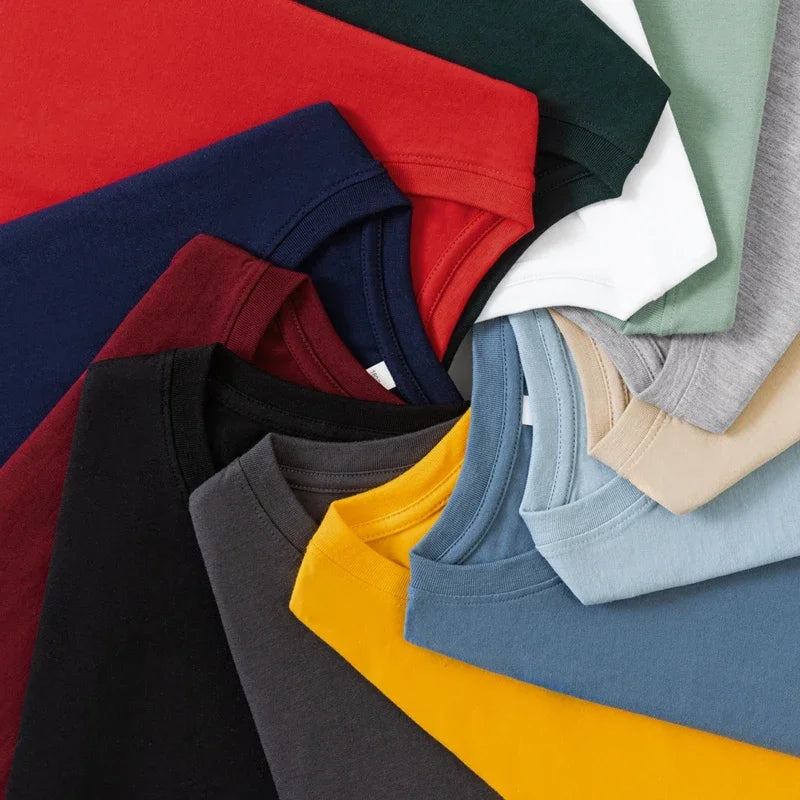 Men's Round Neck Cotton Long Sleeved T-shirt