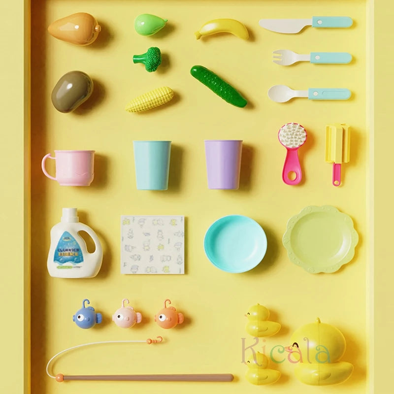Kids Kitchen Sink Toys Electric Dishwasher
