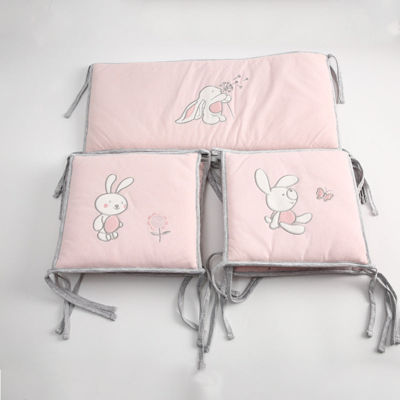 Bunny Bed Fence Knitted Pink Baby Products