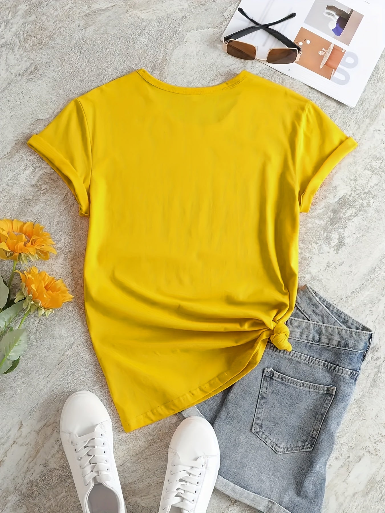 Fashionable God Print Womens T-Shirt