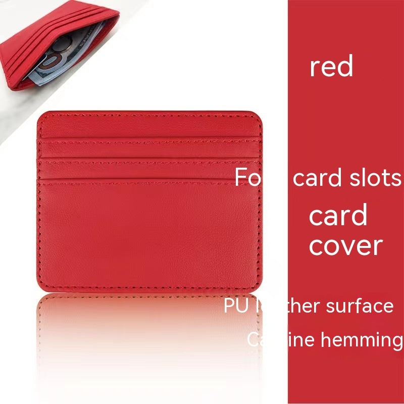 Large Capacity Multiple Card Slots Compact Leather Cutting Ferrule