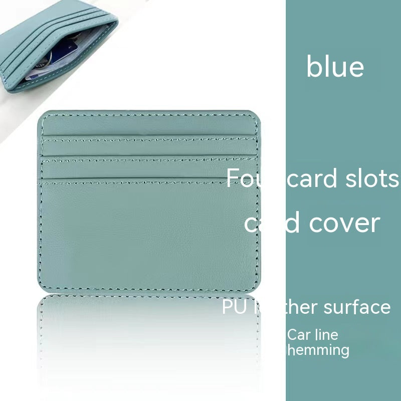 Large Capacity Multiple Card Slots Compact Leather Cutting Ferrule