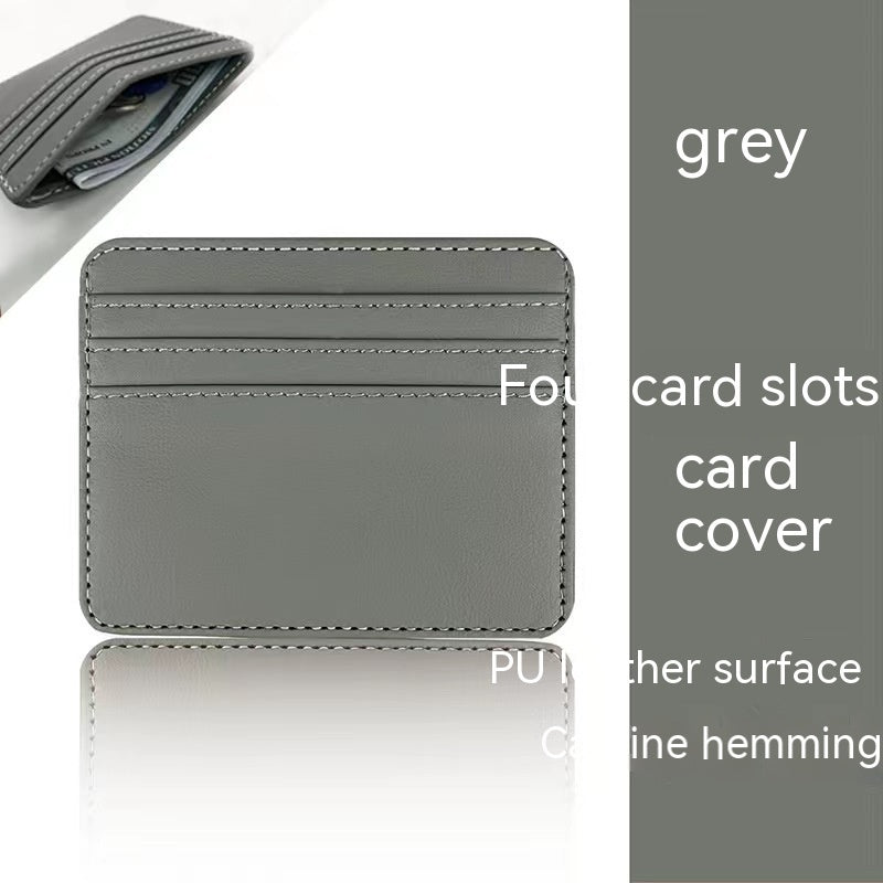 Large Capacity Multiple Card Slots Compact Leather Cutting Ferrule