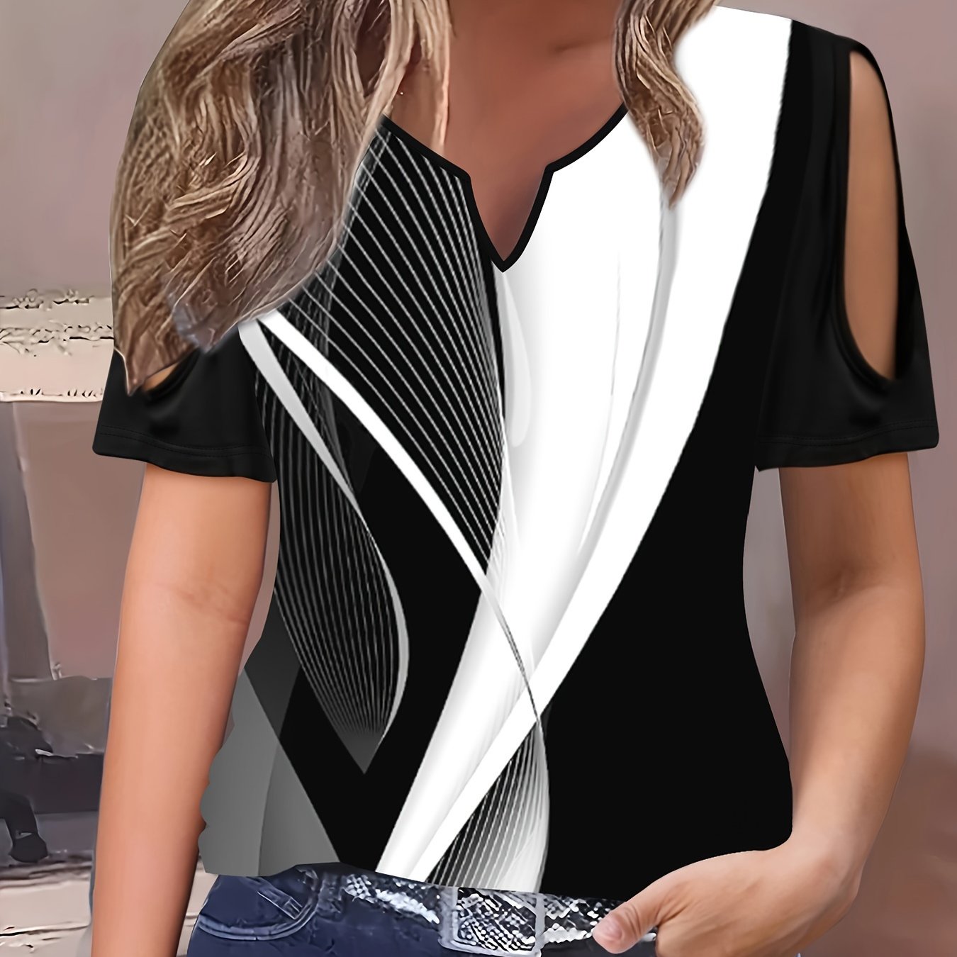 Geo Print Womens T-Shirt