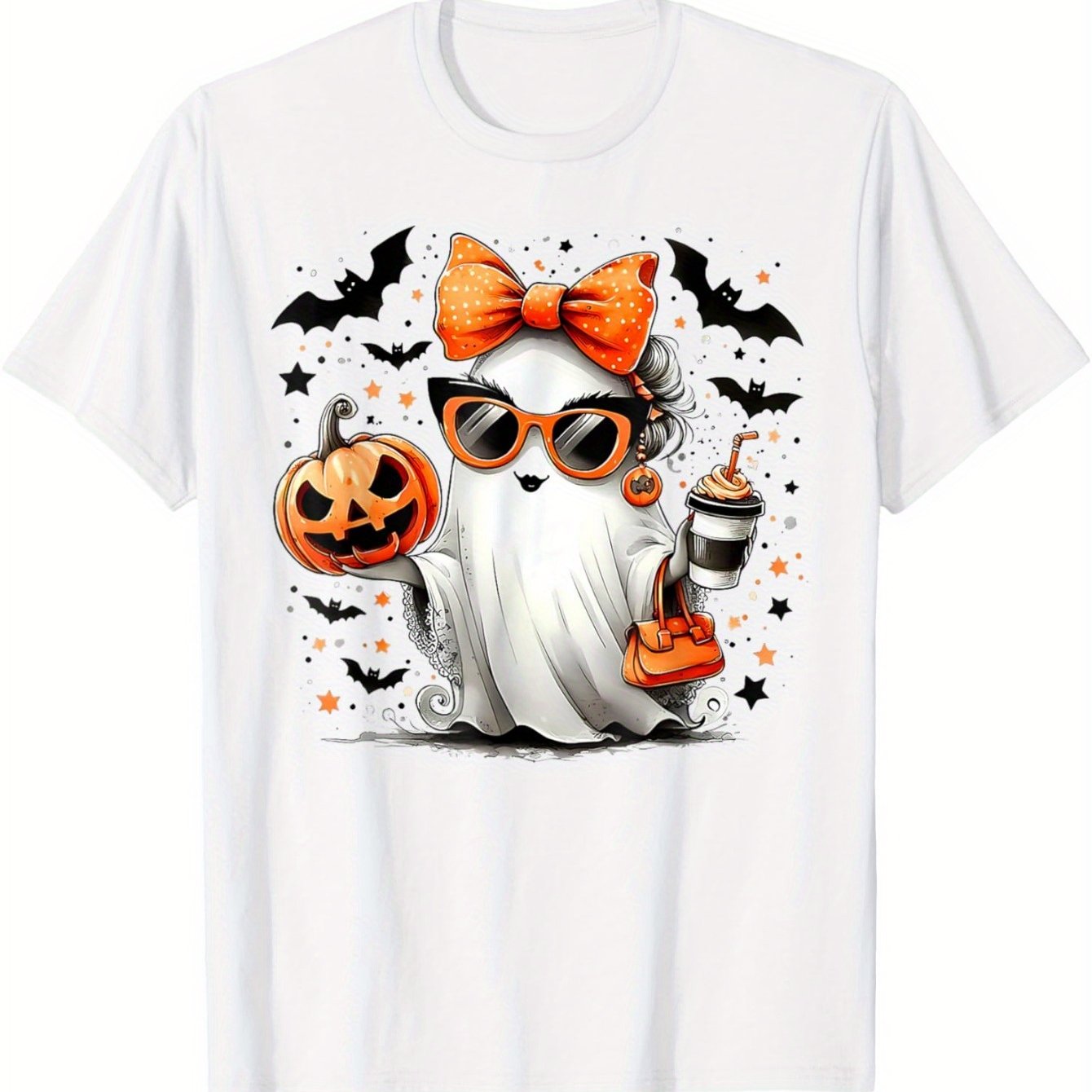 Halloween Ghost Ice Coffee Womens T-Shirt