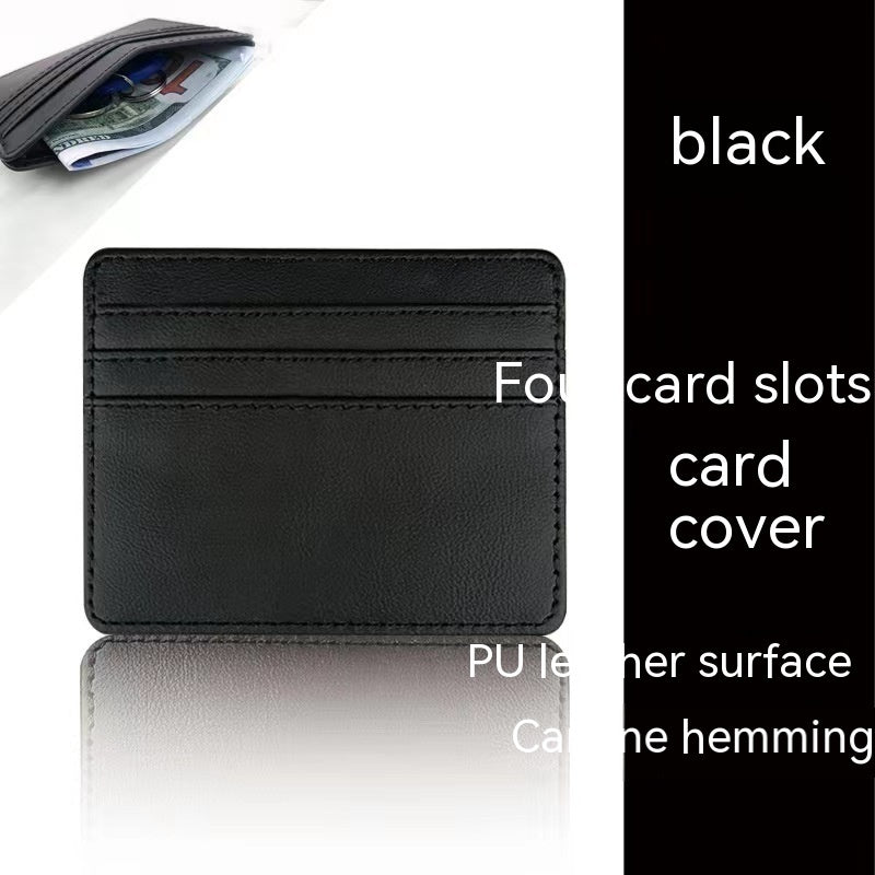 Large Capacity Multiple Card Slots Compact Leather Cutting Ferrule