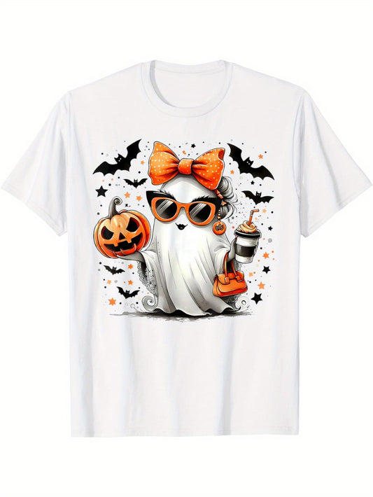 Halloween Ghost Ice Coffee Womens T-Shirt