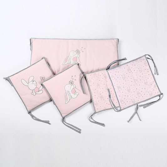 Bunny Bed Fence Knitted Pink Baby Products