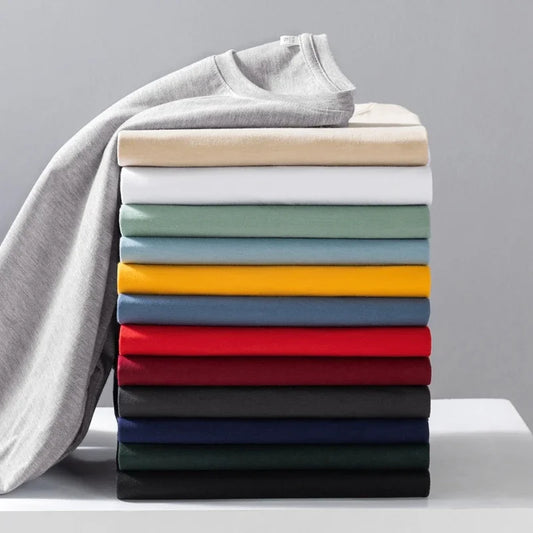 Men's Round Neck Cotton Long Sleeved T-shirt