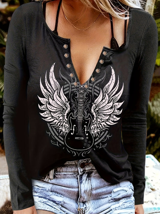 Trendy Graphic Print Womens T-Shirt